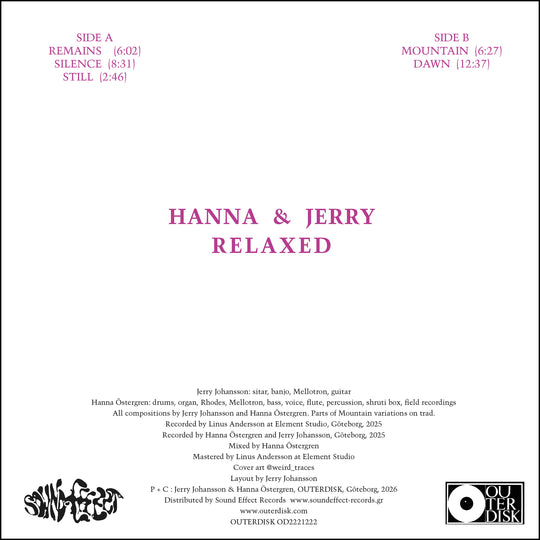 Hanna &amp; Jerry - Relaxed (LP)